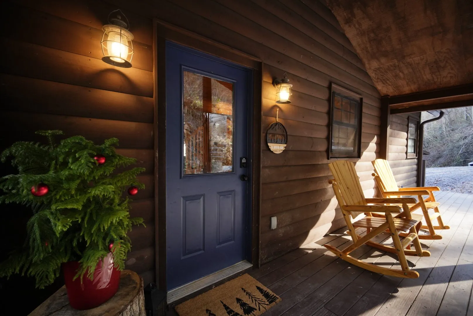 Finished cabin porch, Sevierville, TN